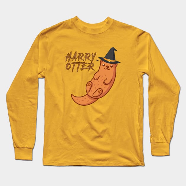 Funny Harry Otter Long Sleeve T-Shirt by FunnyZone